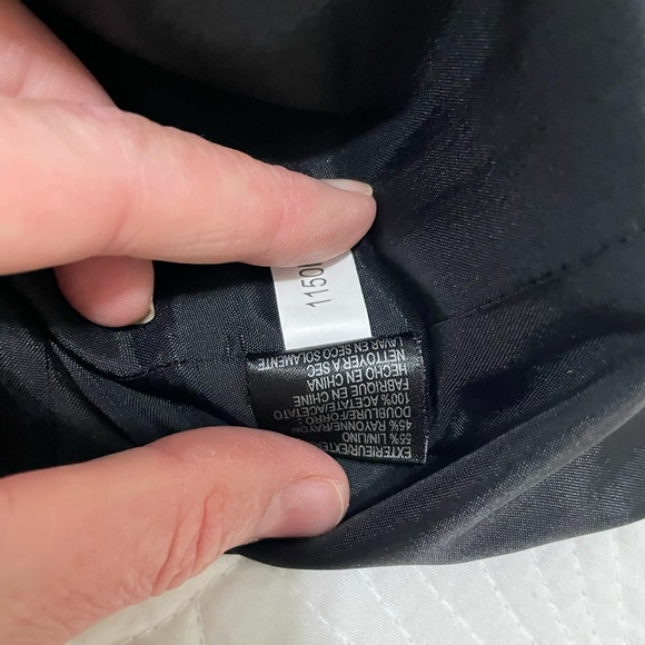 Isabella DeMarco Tahari Levine Black 55% Linen 45% Rayon Double Breasted Dress - Picture 15 of 16